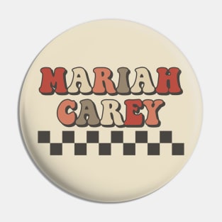 Mariah Carey Checkered Retro Groovy Style Pin