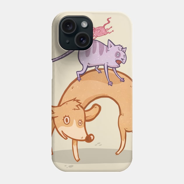 Woof Meow Squeak Phone Case by Unihorse