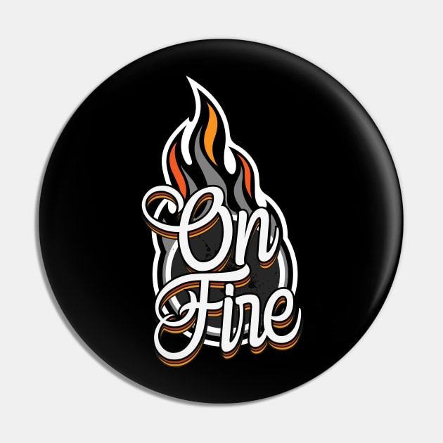 On Fire Mood Pin by CTShirts