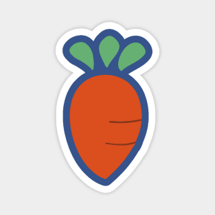 Lineless Stylized Carrot Sticker Magnet