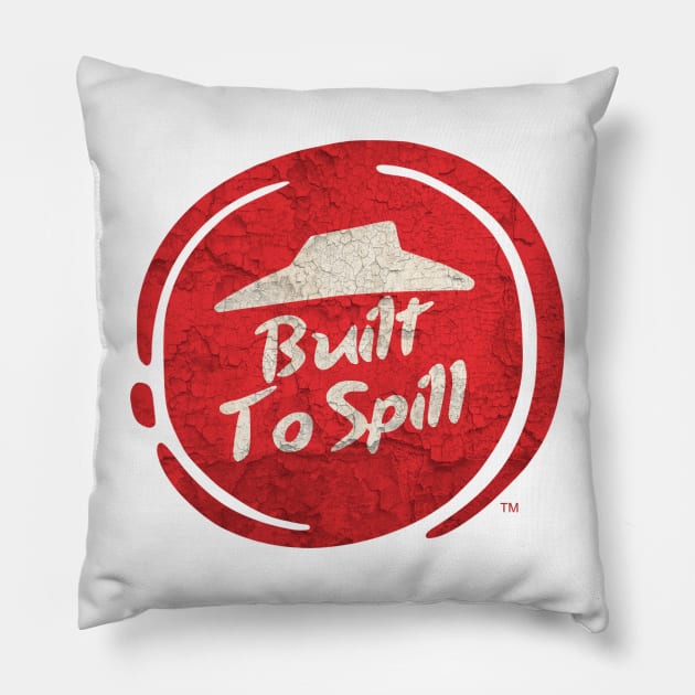 Cosplay Parody Pizza Hut Vintage Music Lovers - Built To Spill Pillow by kumurkumur