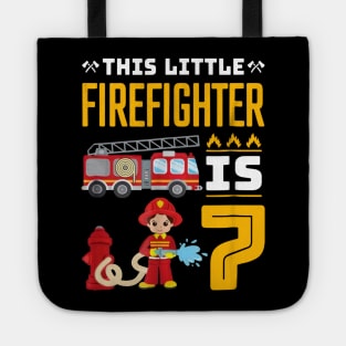 Firefighter Birthday Shirt - 7th Birthday Tote