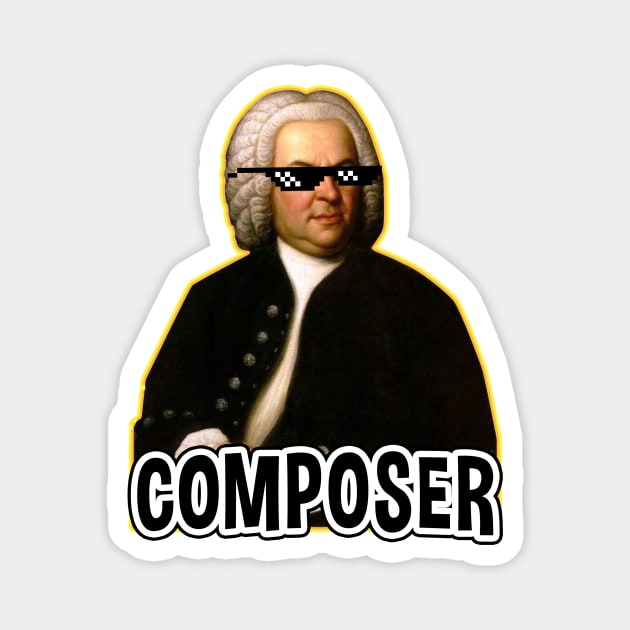 J. S. Bach Composer Magnet by TeezRock