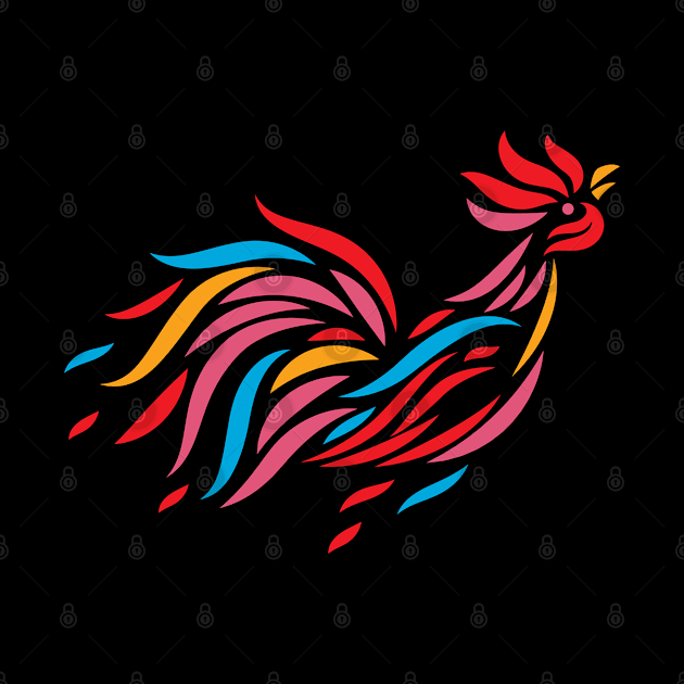 Rooster Illustration by Mako Design 