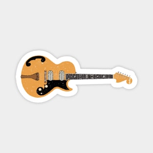 Merle Travis Hollow Body Bigsby Guitar Magnet