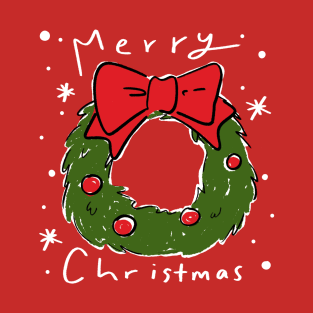 Merry Christmas Wreath T-Shirt