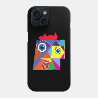 Crazy Rooster - Colorful Minimalist Design Phone Case