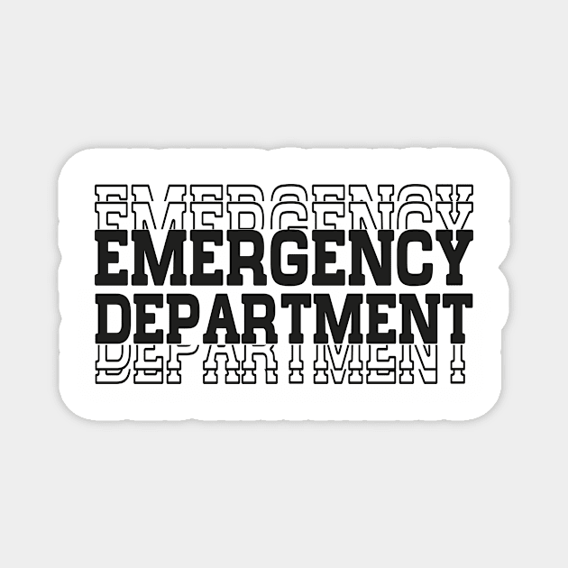 Emergency Department Emergency Room Nurse Healthcare Magnet by Flow-designs