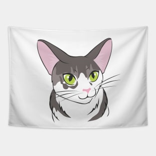 Gray and White Cat Tapestry