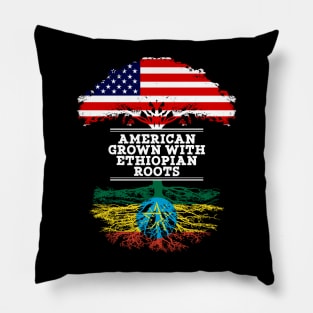 American Grown With Ethiopian Roots - Gift for Ethiopian From Ethiopia Pillow
