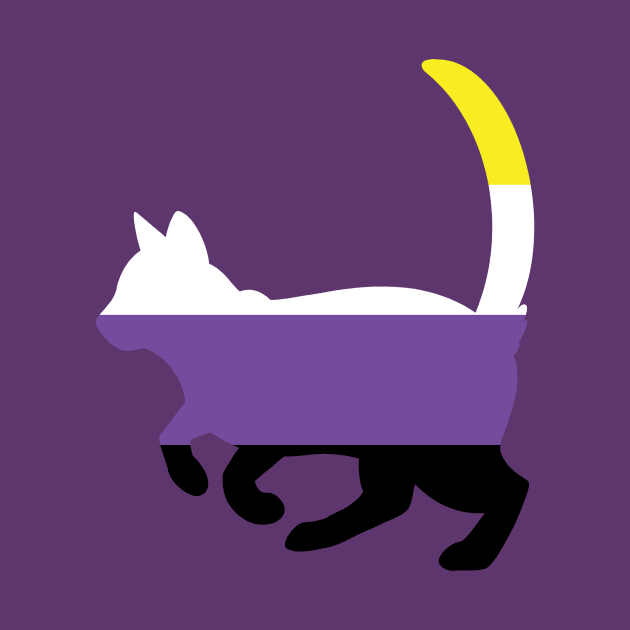 Pride Animals- Nonbinary Cat by HeckHound