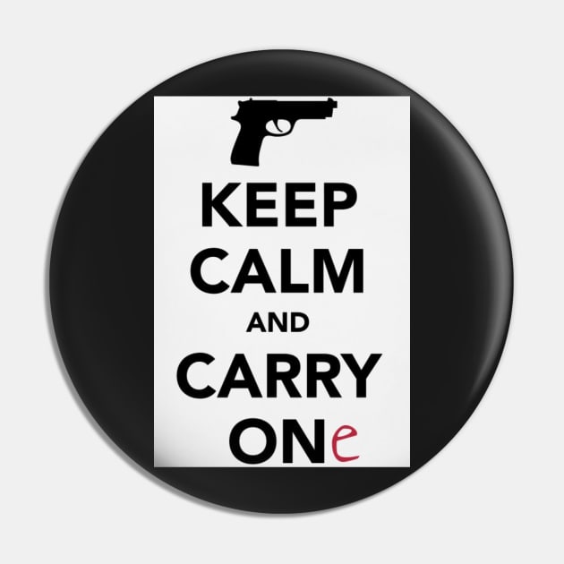 Keep clam and carry one - Glock Pin by  The best hard hat stickers 