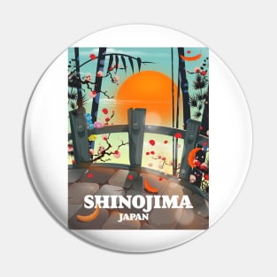 Shinojima Japan sunset Pin