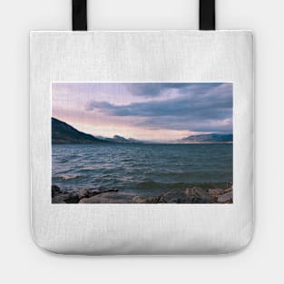 Storm Waves and Sunset Sky on Okanagan Lake Tote