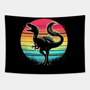 Retro Therizinosaurus Tapestry