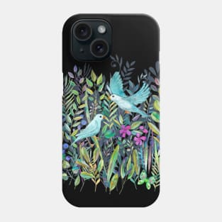 Little Garden Birds in Watercolor Phone Case