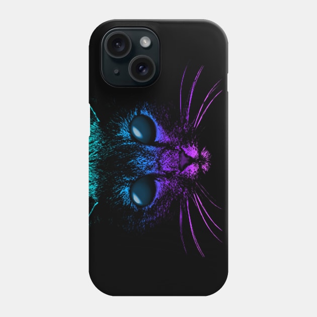 Blue Alien Cat Face Area 51 Phone Case by meownarchy