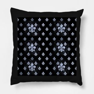 Fleur de Lys-Black & Silver2 Pillow