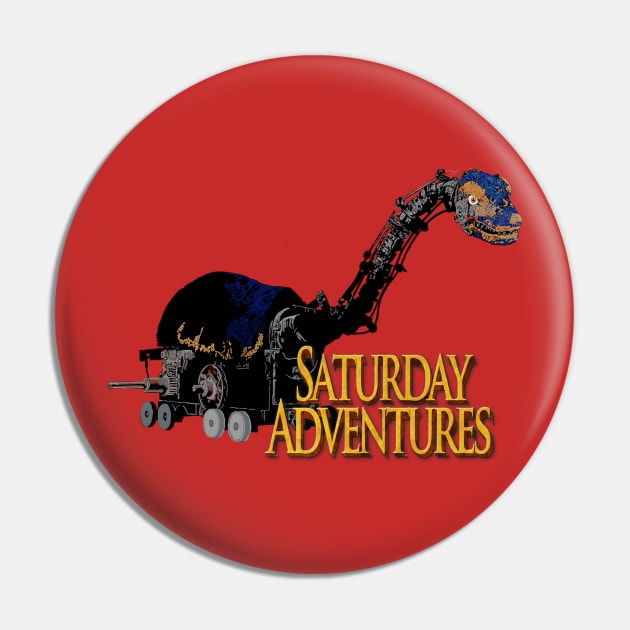 Robot Brontosaurus Pin by SaturdayAdventures