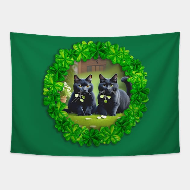 lucky cats Tapestry by Caravele