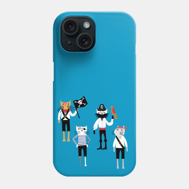 Pirate Cats Phone Case by NicSquirrell