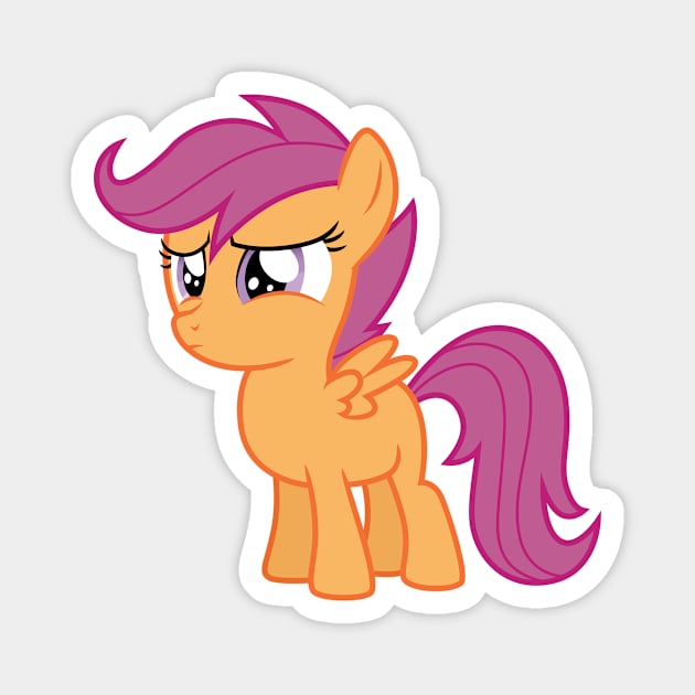 Scootaloo watching Apple Bloom 3 Magnet by CloudyGlow