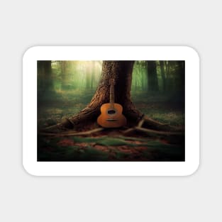 Acoustic Guitar Tree Of Life / Unwind Art Work Design Magnet