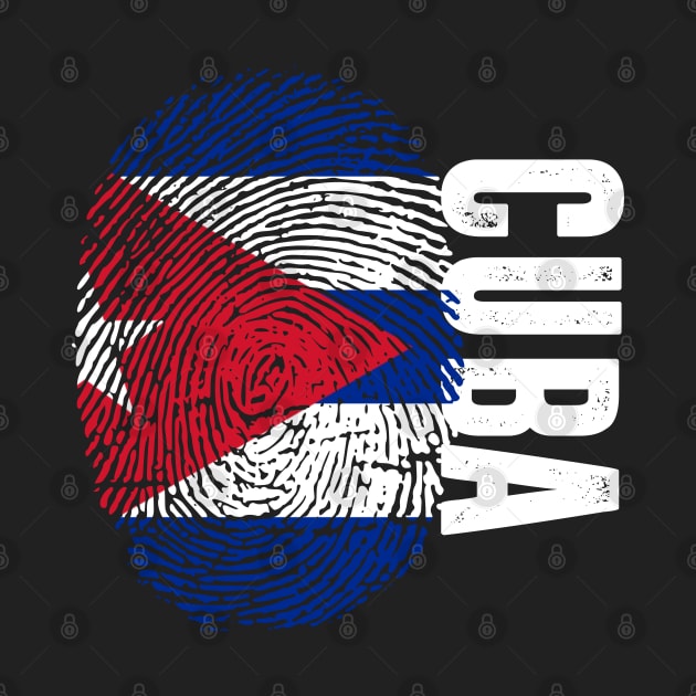 Cuba Flag Fingerprint My Story DNA Cuban by Your Culture & Merch