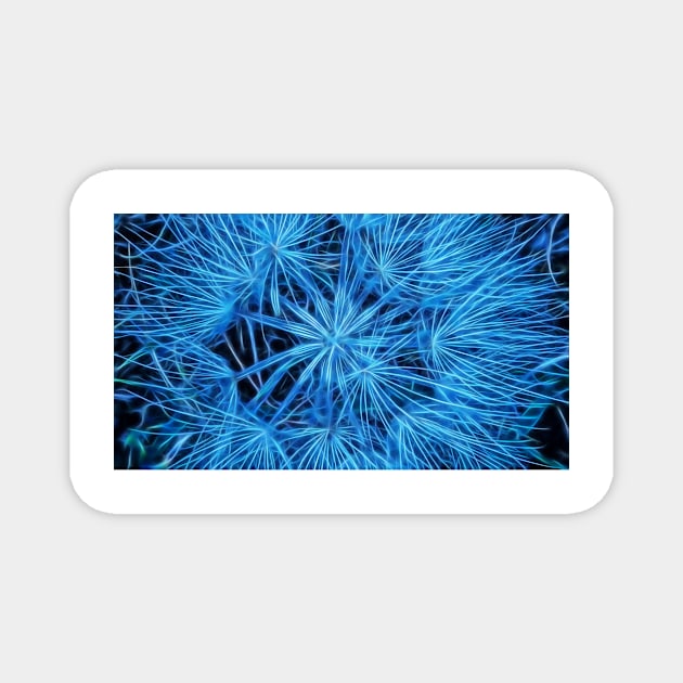 onion seed head in glowing blue style Magnet by mister-john