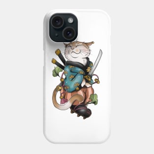 samurai cat Phone Case