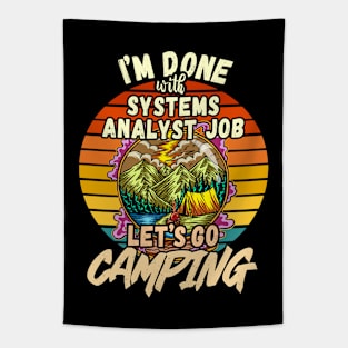 SYSTEMS ANALYST AND CAMPING DESIGN VINTAGE CLASSIC RETRO COLORFUL PERFECT FOR  SYSTEMS ANALYST AND CAMPERS Tapestry