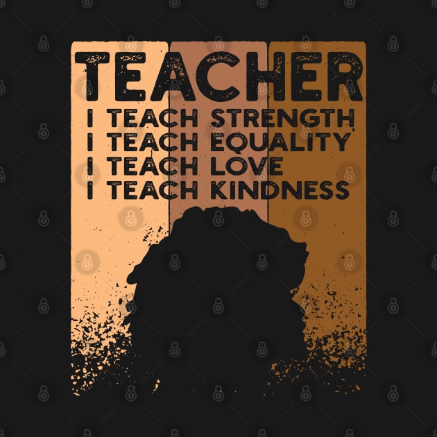 teacher Black Women Teacher Afro Retro Black History Month by Gaming champion