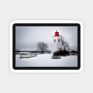 Winter Lighthouse at Victoria, P.E.I. Magnet