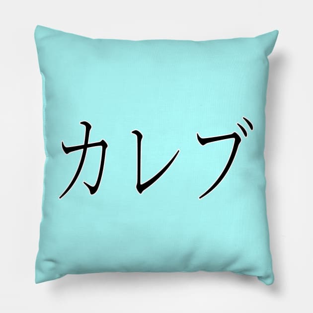 KALEB IN JAPANESE Pillow by KUMI