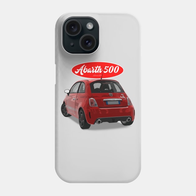 ABARTH 500 Red Scorpion Back Phone Case by PjesusArt