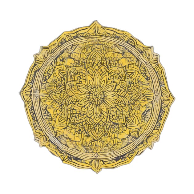 Golden Mandala Intricate Design No. 767 by cornelliusy