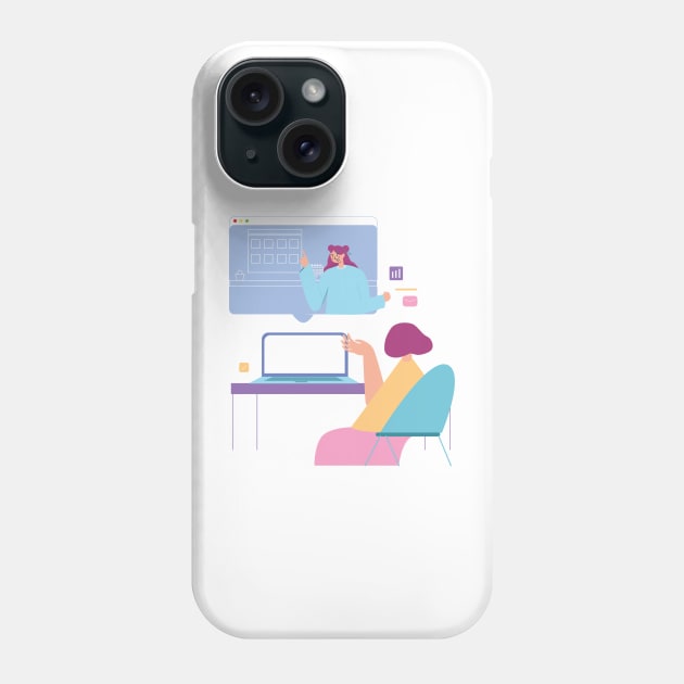 Work From Home Phone Case by Dheamufni