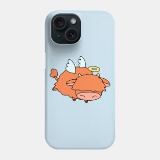 Angel Highland Cow Phone Case