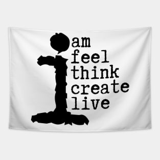 Human Am I Life Instructions Tapestry