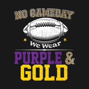 On Gameday Football We Wear Purple And Gold Leopard T-Shirt