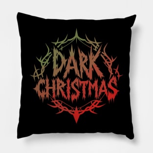 Dark Christmas Deathmetal Logo - Unleash Festive Chaos with Brutal Designs Pillow