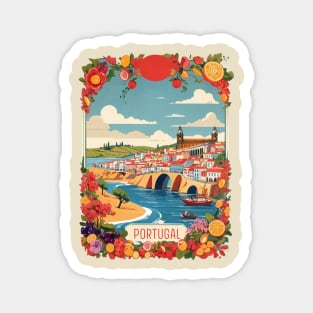 Vintage Travel Portugal Design Magnet