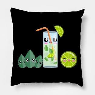 Kawaii Mojito Drink Party Pillow