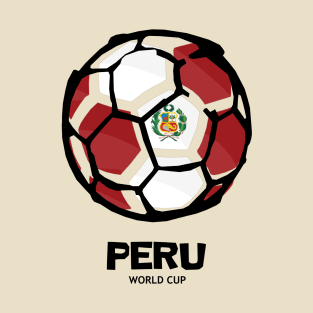 Peru Football Country Flag T-Shirt