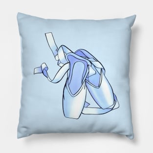 Blue pointe shoes Pillow