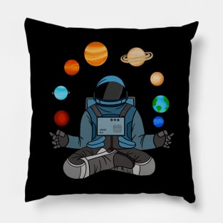 Astronaut Meditating, Yoga, Zen, Universe Pillow