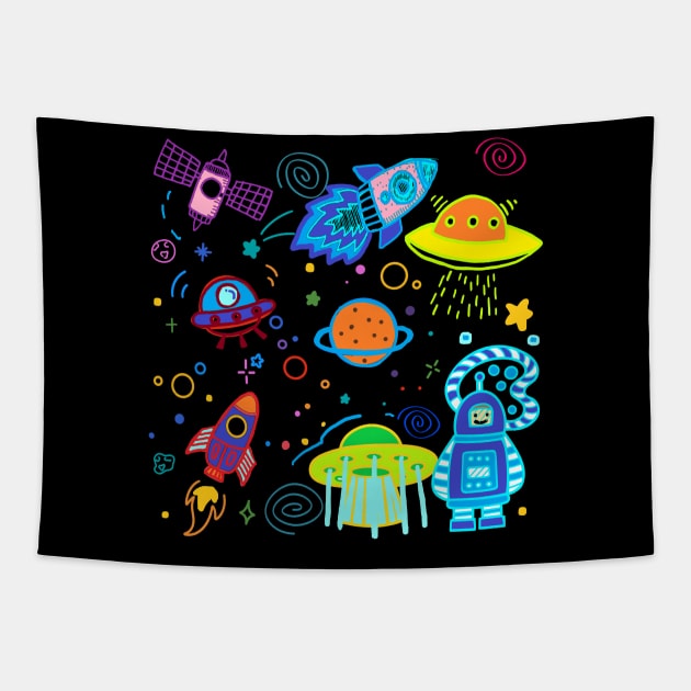 space travel Tapestry by zzzozzo