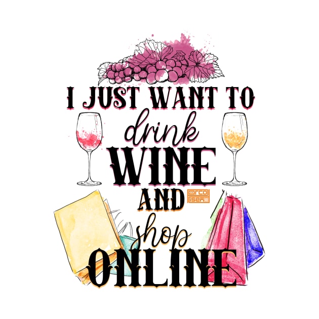 Funny Drink Wine Shop Online Shopping Grapes Alcohol by porcodiseno