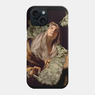 Santa Veronica and the loving dogs Phone Case