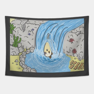 Ocean Sunfish Waterfall Tapestry